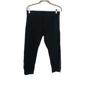 Women’s Gap Black Thick Ponti Stretch Pants /
Leggings with Silver Ankle Zippers